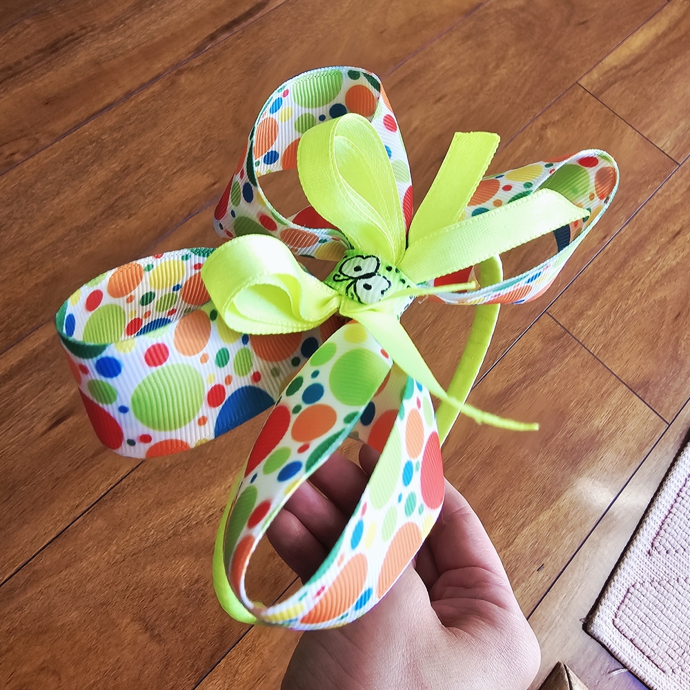 Colorful Polka Dot Hair Bow for Kids